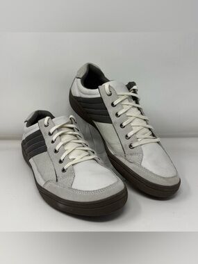 Skechers Talus White Leather Shoes Relaxed Step Sneakers Casual Men's 13